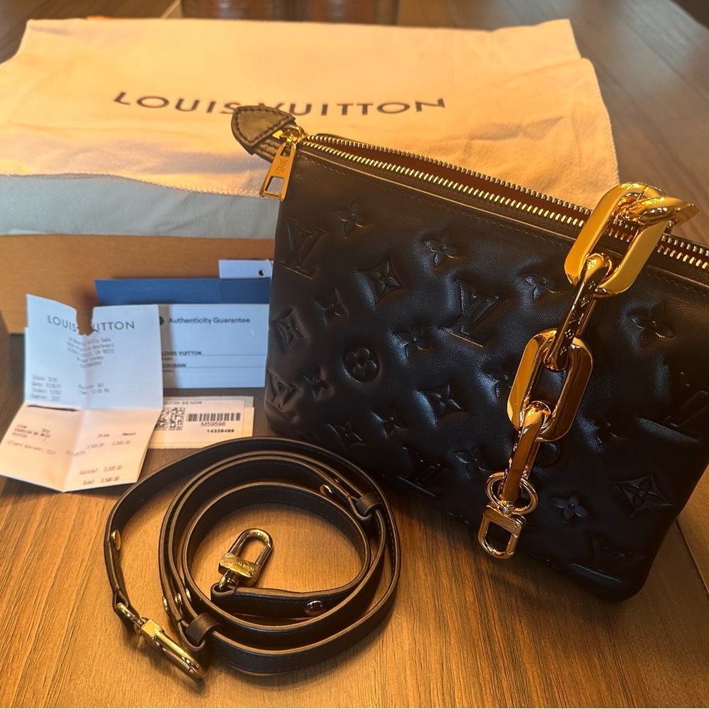 Authentic Louis Vuitton Coussin BB in Black
